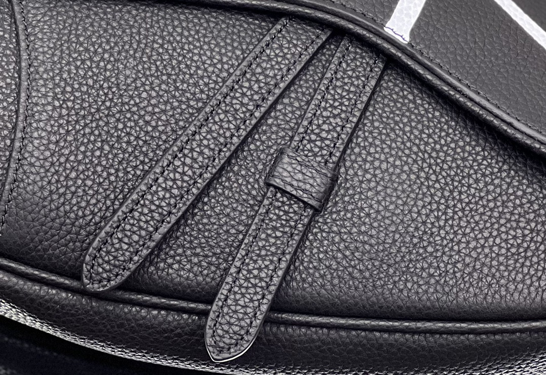 ch**an D*or x shawn stussy grained calfskin saddle 26 x 19 x 4.5 cm