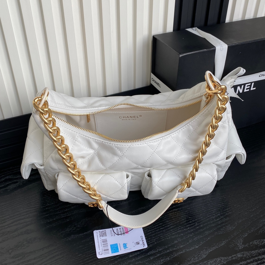 Ch*el 25c maxi hobo bag 27×35×18cm