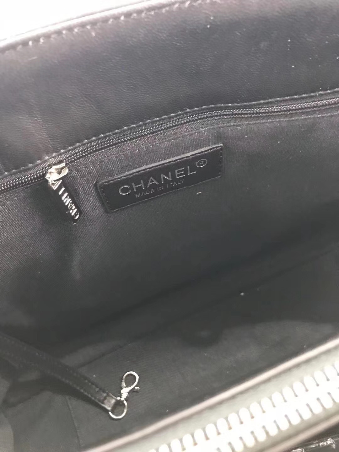Ch*el gst lambskin leather silver hardware